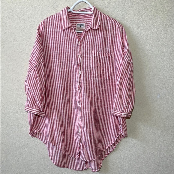 Holding Horses Striped Oversized Shirt - Picture 3 of 7